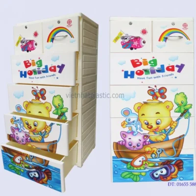 TỦ LUCKY 5T - GẤU CÂU CÁ