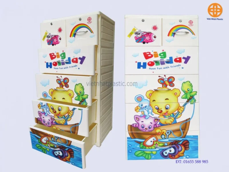 TỦ LUCKY 5T - GẤU CÂU CÁ