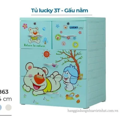 Tủ lucky 3T-Gấu Nằm