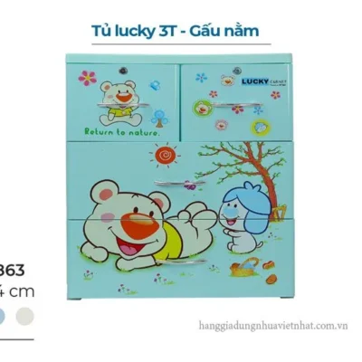 Tủ lucky 3T-Gấu Nằm