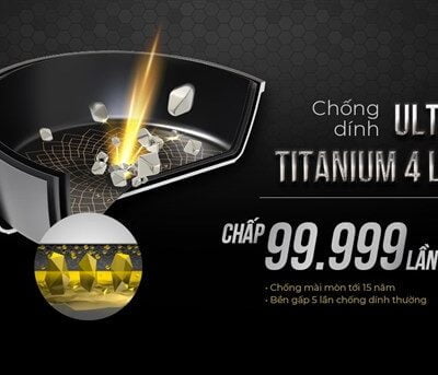 CHẢO CHỐNG DÍNH ULTRA TITANIUM SUNHOUSE ST20B